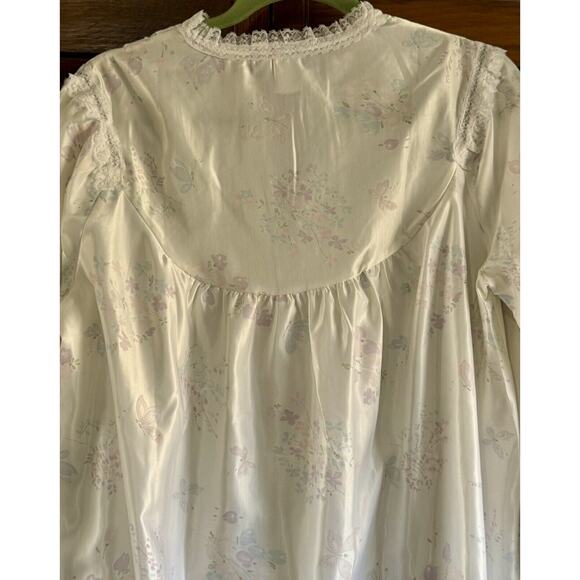 Vintage Barbizon Cuddleskin Lilac Nightgown Santin Cotton Size Lg NEW w tags3083 - Picture 10 of 14